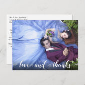 愛と感謝してい | ハートモダン写真ありがとう ポストカード (正面/裏面)