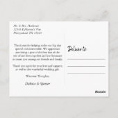 愛と感謝してい | ハートモダン写真ありがとう ポストカード (裏面)