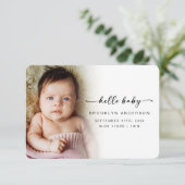 愛と感謝してい |フォトオーバーレイHelloベビー サンキューカード (スタンド正面)