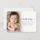 愛と感謝してい |フォトオーバーレイHelloベビー サンキューカード (正面)