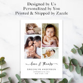 愛と感謝してい |フォーモダンフォト新生児 サンキューカード