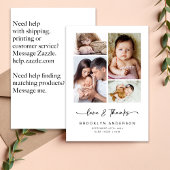 愛と感謝してい |フォーモダンフォト新生児 サンキューカード