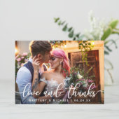 愛と感謝してい |モダンさん結婚の写真 サンキューカード (スタンド正面)