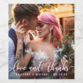 愛と感謝してい |モダンさん結婚の写真 ワインラベル (シングルラベル)
