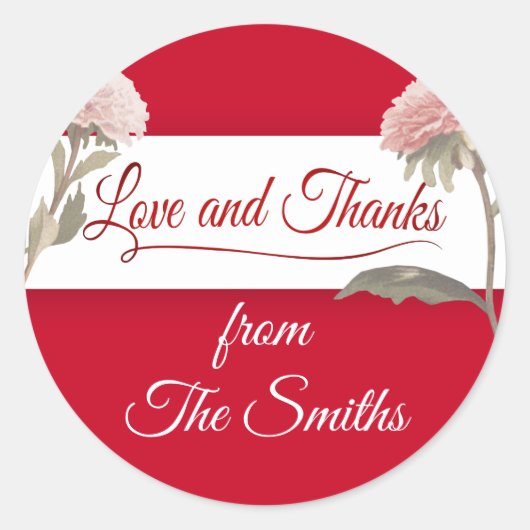 愛と感謝してい ラウンドシール (正面)