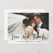 愛と感謝してい | 写真カジュアルの結婚ありがとう ポストカード (正面/裏面)