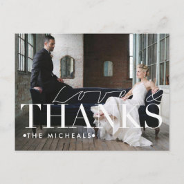 愛と感謝してい |名前をカスタムすると写真ありがとう ポストカード