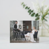 愛と感謝してい |名前をカスタムすると写真ありがとう ポストカード (スタンド正面)