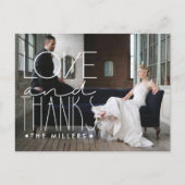 愛と感謝してい |名前をカスタムすると写真ありがとう ポストカード (正面)