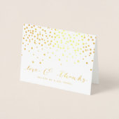 愛と感謝してい | 結婚のフォトゴールドフォイル 箔カード (正面)