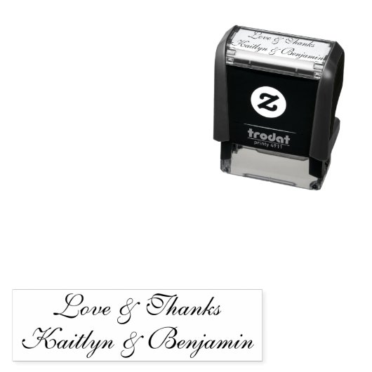 愛と感謝してい |編集可能で精巧なスクリプト セルフインキングスタンプ (インサイチュ)