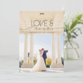 愛と感謝してい | Chic and フォーマル Thank You Photo サンキューカード (スタンド正面)