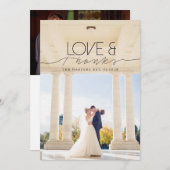 愛と感謝してい | Chic and フォーマル Thank You Photo サンキューカード (正面/裏面)