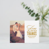愛と感謝してい | THANK 結婚 YOU POST CARD ポストカード (スタンド正面)