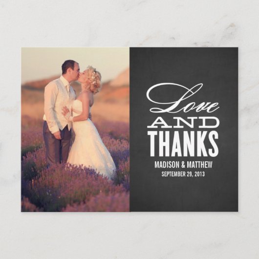 愛と感謝してい | THANK 結婚 YOU POST CARD ポストカード (正面)