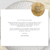 愛と感謝とエレガントな結婚写真 サンキューカード