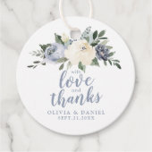 愛と感謝に満ちた、咲き誇る植物学的な薄い青 フェイバータグ (正面)