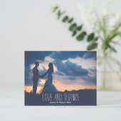 愛と感謝のウェディングサンクス ポストカード (スタンド正面)