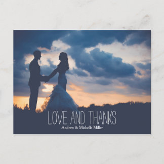 愛と感謝のウェディングサンクス ポストカード