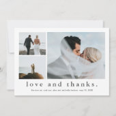 愛と感謝のウェディングフォト サンキューカード (正面)