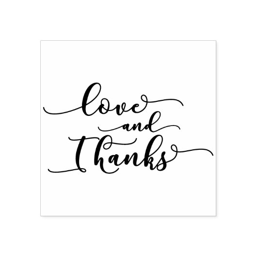 愛と感謝のエレガントなスクリプト ラバースタンプ (インプリント)