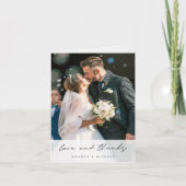 愛と感謝のツーショットウェディング サンキューカード (正面)