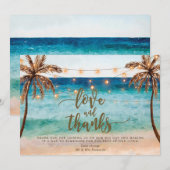 愛と感謝のビーチ トロピカル サンキューカード (正面/裏面)