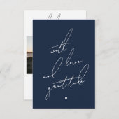 愛と感謝のメッセージを事前に印刷 サンキューカード (正面/裏面)