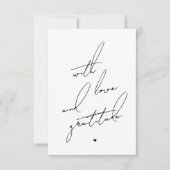 愛と感謝のメッセージを事前に印刷 サンキューカード (正面)