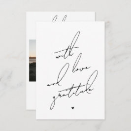 愛と感謝のメッセージを事前に印刷 サンキューカード