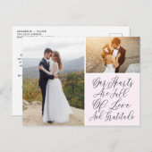 愛と感謝の写真結婚の感謝 ポストカード (正面/裏面)