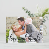 愛と感謝の現代的な結婚式 Mr. and Mrs. カード (スタンド正面)