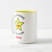 愛と感謝の金ゴールドに値する ツートーンマグカップ (正面左)