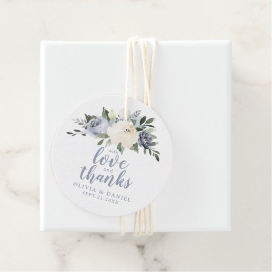 愛と感謝を込めて淡い青色の花が咲き誇る フェイバータグ (インサイチュ)