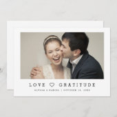 愛と感謝シモダンックハート写真結婚の セーブザデート (正面/裏面)