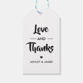 愛と感謝タグ、結婚式のギフトタグ、クラフト ギフトタグ (正面)