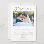 愛と感謝ノスタルジックタイプ2写真結婚ズ サンキューカード (裏面)