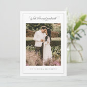 愛と感謝、ミニマルの結婚サンキューカード サンキューカード (スタンド正面)