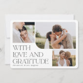 愛と感謝 |写数々の真結婚の サンキューカード (正面)