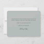 愛と感謝 |水平結婚写真フラット サンキューカード (裏面)