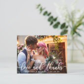 愛と感謝 | 現代の結婚式 お礼の写真 ポストカード (スタンド正面)