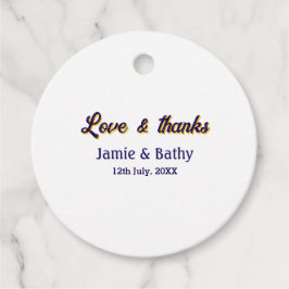 愛と感謝 紫オレンジ カップル名 日付 フェイバータグ