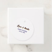 愛と感謝 紫オレンジ カップル名 日付 フェイバータグ (インサイチュ)