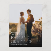 愛と感謝 |結婚さんの写真 ポストカード (正面)
