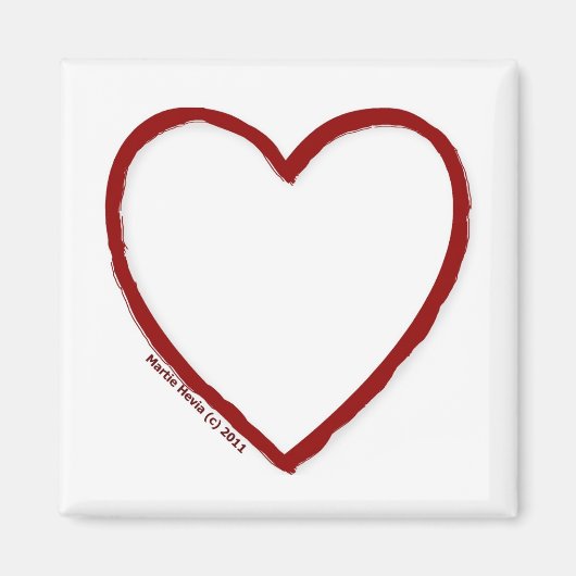 愛と憎しみのマグネットテンプレート マグネット (正面)