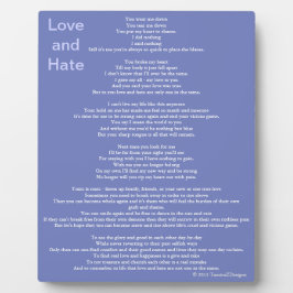 愛と憎しみの詩 フォトプラーク