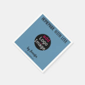 愛と手作りスタイリッシュのカスタムほこりっぽい青 スタンダードカクテルナプキン (角)