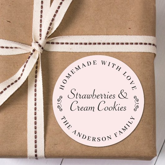 愛と手作りパーソナライズされたベーキング ラウンドシール