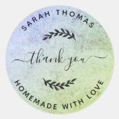 愛と手作り自分で作ってくれてありがとう ラウンドシール (正面)