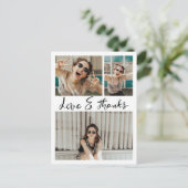 愛と手書き感謝していの3つの大学院の写真 ポストカード (スタンド正面)